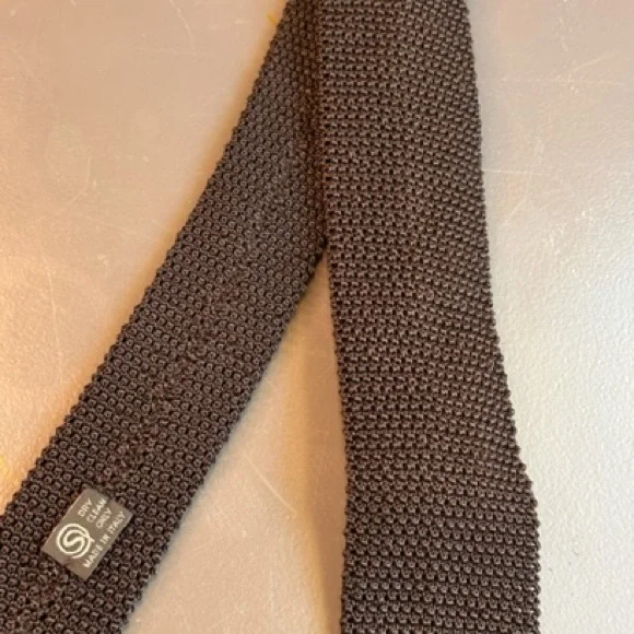 3 Black Silk Knit Ties - BUNDLE - Picture 4 of 6